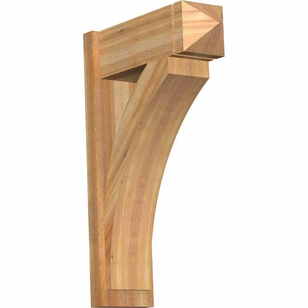 Ekena Millwork 8 in. x 34 in. x 22 in. Thorton Arts and Crafts Rough Sawn Western Red Cedar Outlooker