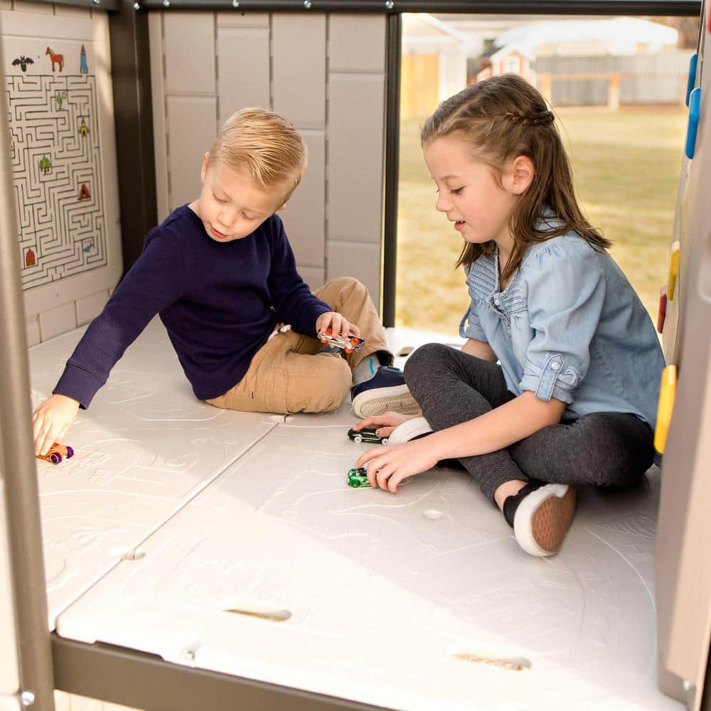 Lifetime Green and Gray Adventure Tunnel Playset with Clubhouse and Slide