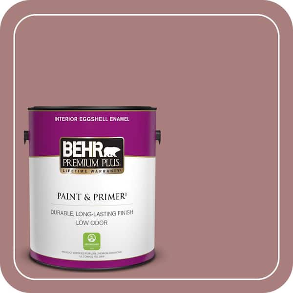 BEHR PREMIUM PLUS 1 gal. #140F-4 Bedford Brown Eggshell Enamel Low Odor Interior Paint & Primer