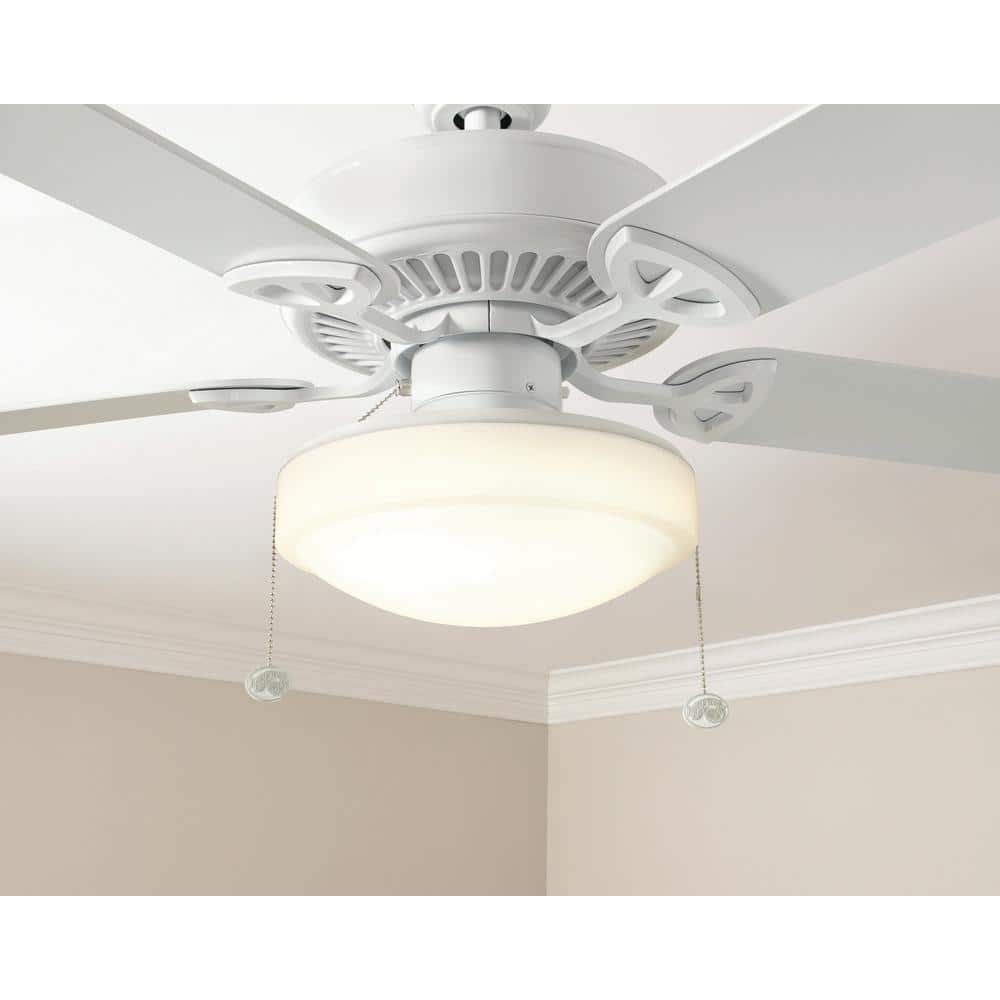11-inch White LED Ceiling Fan Light Kit with Pull Chain