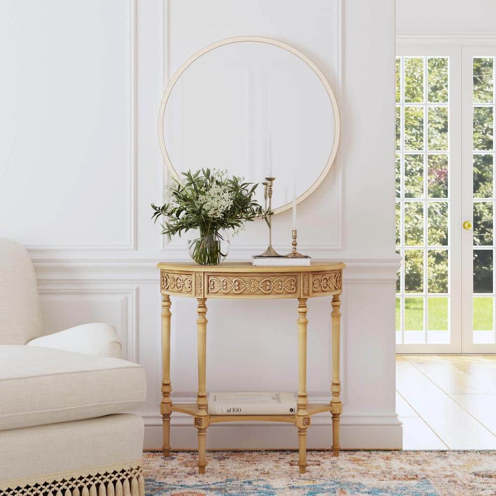 Butler Specialty Danelle Beige Demilune 30 inch Console Table