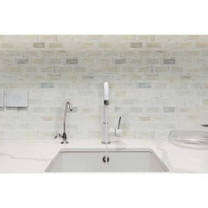 Angora Framework 12 in. x 12 in. x 10 mm Polished Marble Mosaic Tile (10 sq. ft. / case)