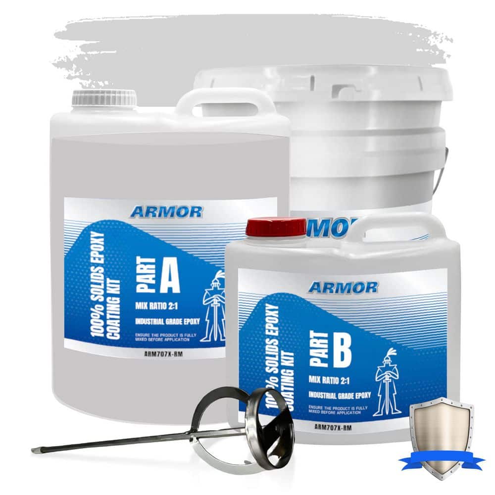 3 Gallon Designer Gray Gloss 2 Part Epoxy Interior Concrete Basement & Gara