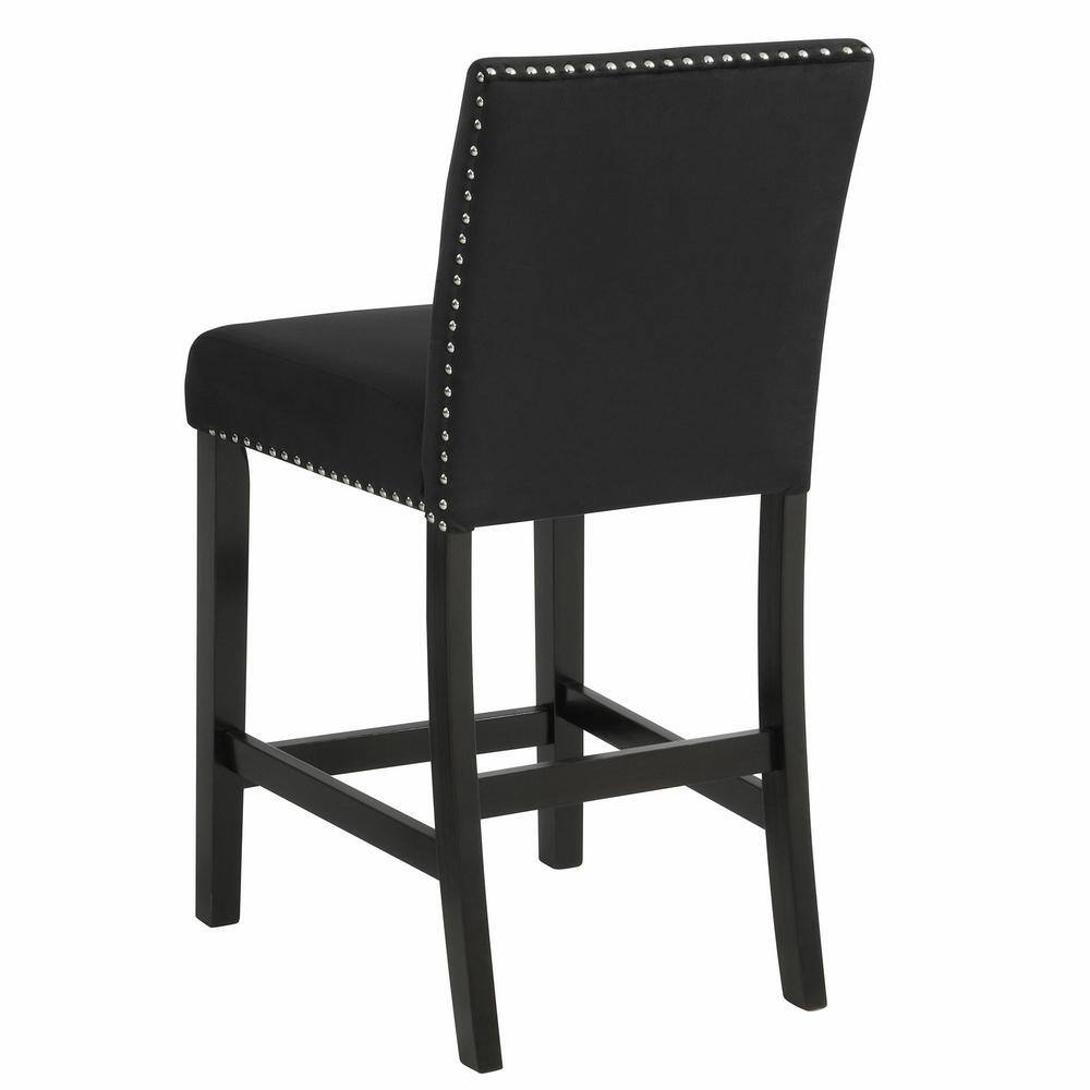 Celeste 5-Piece Black Faux Marble Counter Height Dining Set