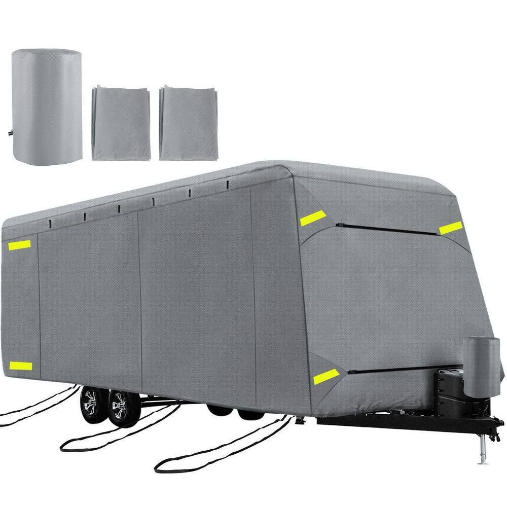 Heavy-Duty Travel Trailer RV Cover – Waterproof, UV & Windproof For 18' To 39' Campers