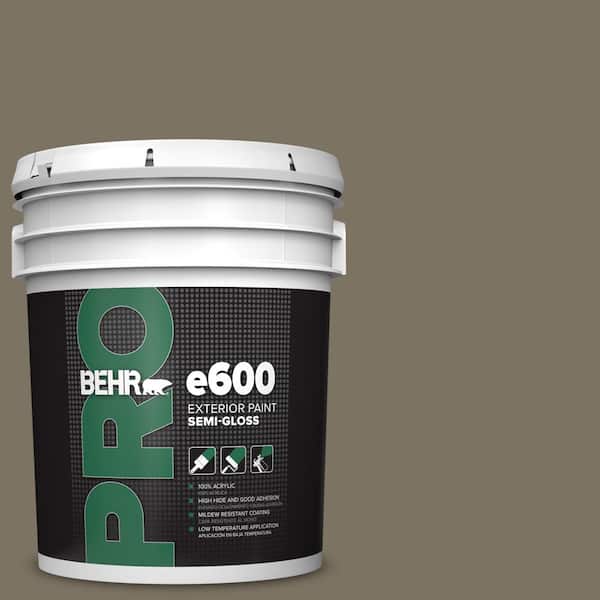 5 Gal. #N320-6A Ash Brown Semi-Gloss Exterior Paint