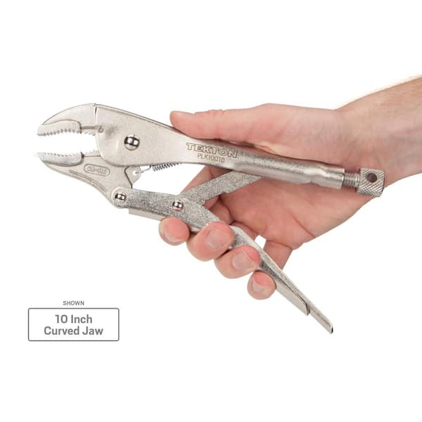 TEKTON Straight, Curved, Long Nose Locking Pliers Set (4-Piece