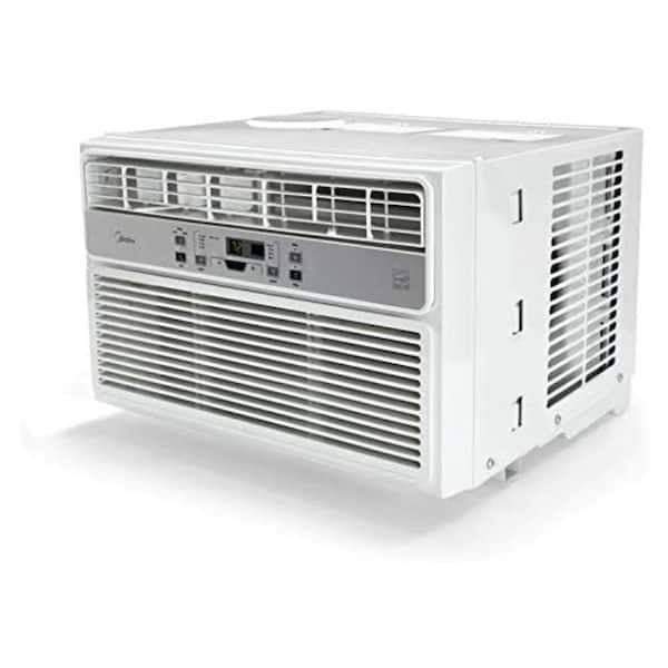 350 sq. ft. 8000 BTUs 115-Volt Window Air Conditioner with Heat Pump and Remote in Gray