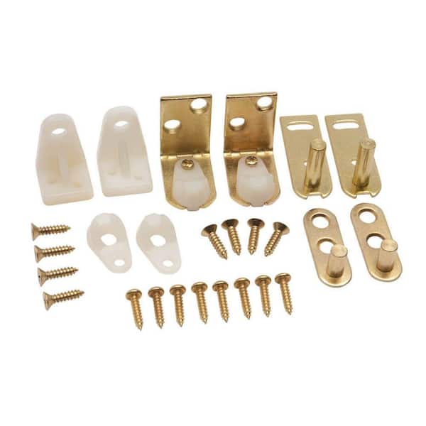 Bright Brass Cafe Door Pivot (2-Pack)