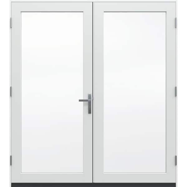 JELD-WEN F-4500 72 in. x 80 in. White Right-Hand/Inswing Primed Fiberglass French Patio Door Kit