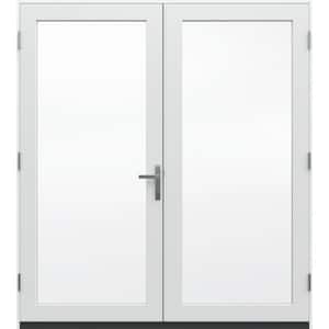 F-4500 72 in. x 80 in. White Right-Hand/Inswing Primed Fiberglass French Patio Door Kit