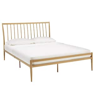 Gold Metal Queen Bed