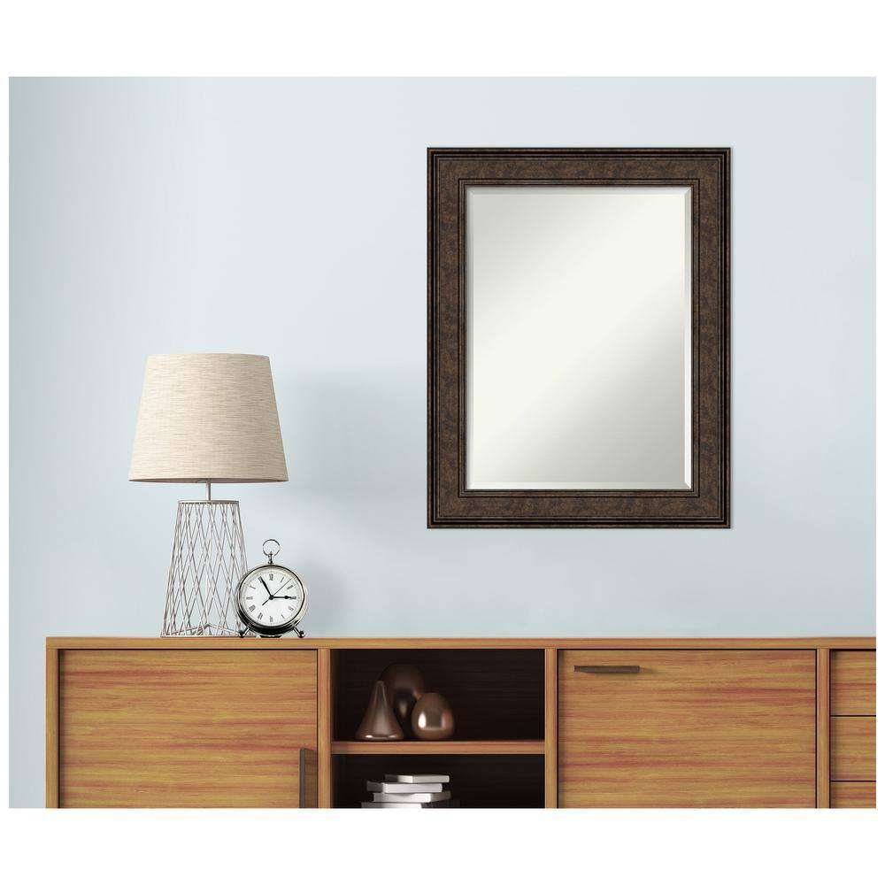 Ridge Bronze Classic Beveled Bathroom Vanity Mirror 24x30