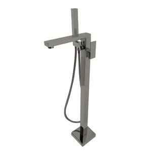 Brilliant Series 2-Handle Freestanding Claw Foot Tub Faucet with Handshower in Brushed Nickel