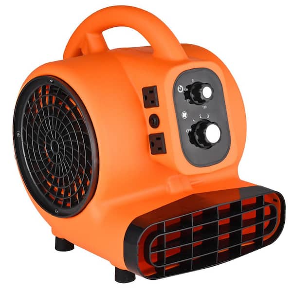 Floor Blower, 13 in. 3 Speeds Blower Fan in. Orange with 4 Blowing Angles, Time Function, ETL Listed, for Home