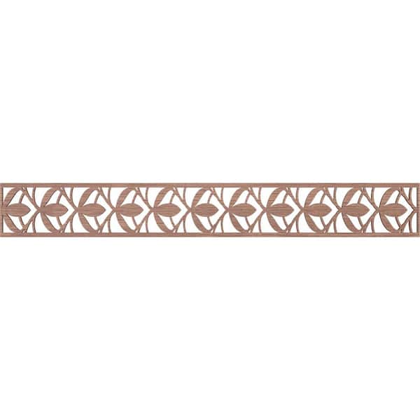 Ekena Millwork Salem Fretwork 0.25 in. D x 46.5 in. W x 6 in. L Walnut Wood Panel Moulding