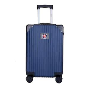 21 in. Navy Chicago Cubs premium 2-Toned Carry-On Suitcase