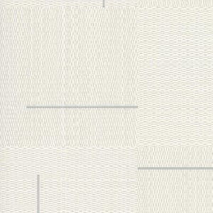 White Ivory Geo Block Weave Geometric Vinyl Non-Pasted Wallpaper Roll