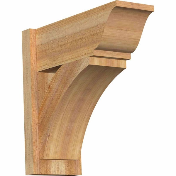 Ekena Millwork 8 in. x 20 in. x 20 in. Western Red Cedar Thorton Traditional Rough Sawn Outlooker