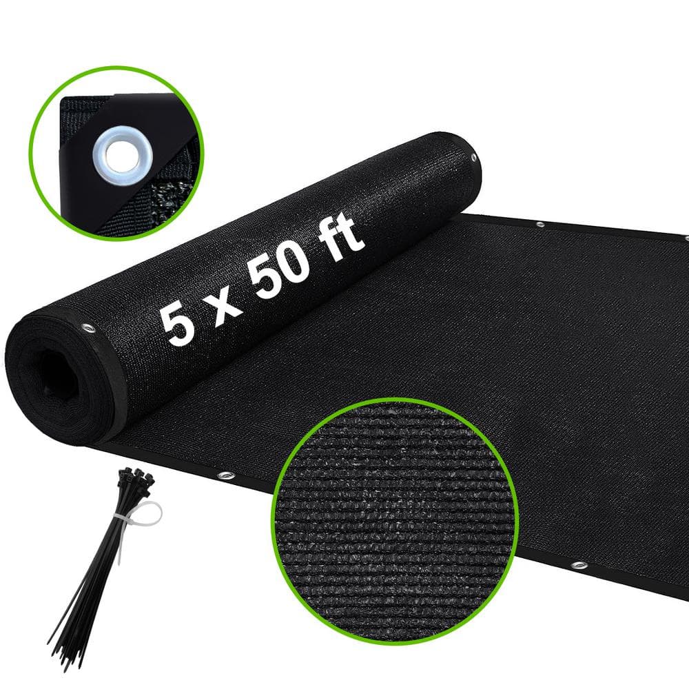 5 x 50 ft. Privacy Fence Screen Heavy-Duty 90% Blockage Shade Cover Fencing Net for Wall Garden Gazebo Backyard Black price history on PriceWatchPro
