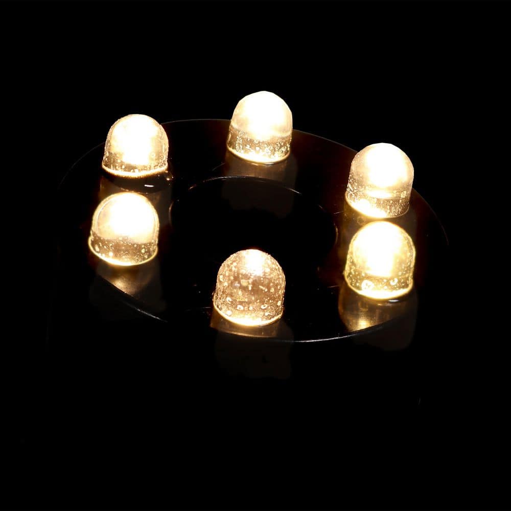 Compact Black Electric Fountain Pump with White LED Light Ring