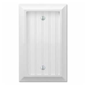 Cottage 1-Gang White Blank Wood Wall Plate
