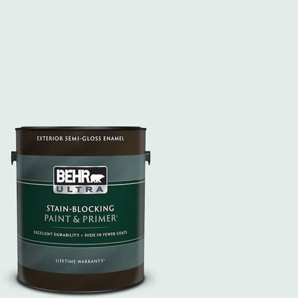 BEHR ULTRA 1 gal. #ICC-92 Refreshed Semi-Gloss Enamel Exterior Paint & Primer