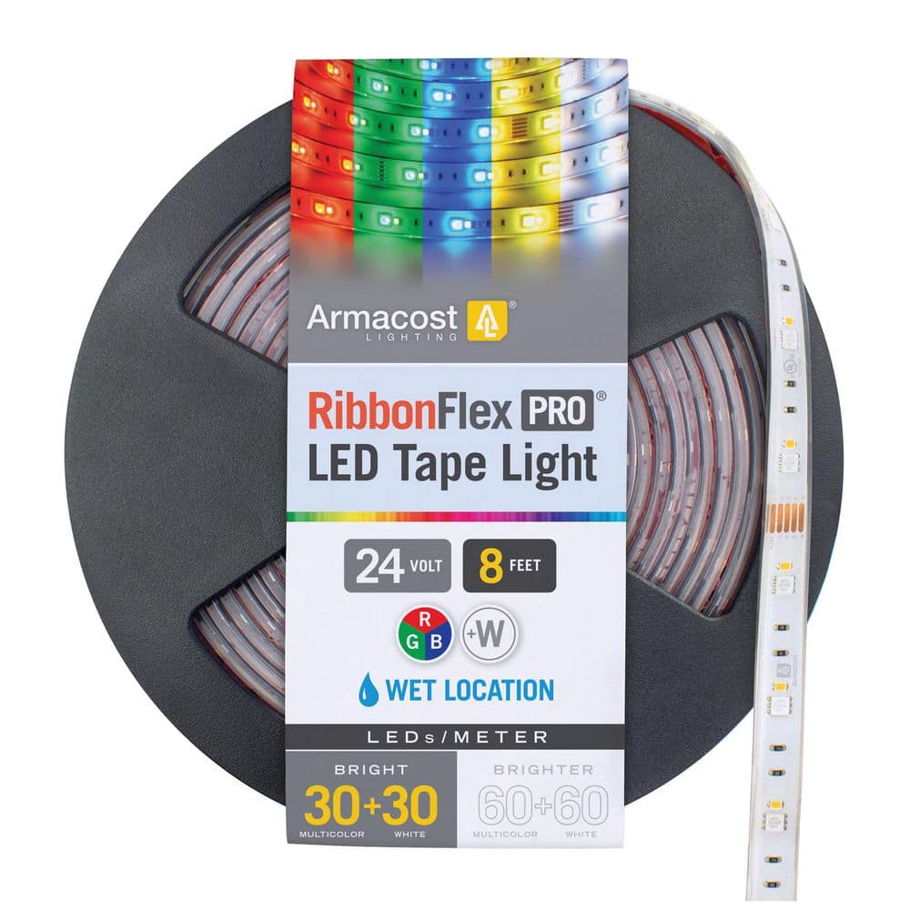 RibbonFlex Pro 8.2 ft. 2.5 m Outdoor IP67 RGB Plus W Multi-Color Strip Light Tape 30 Plus 30 LED/m Under Cabinet Light price history on PriceWatchPro