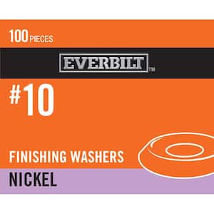 #10 100-Pieces Nickel Plated Finishing Washer