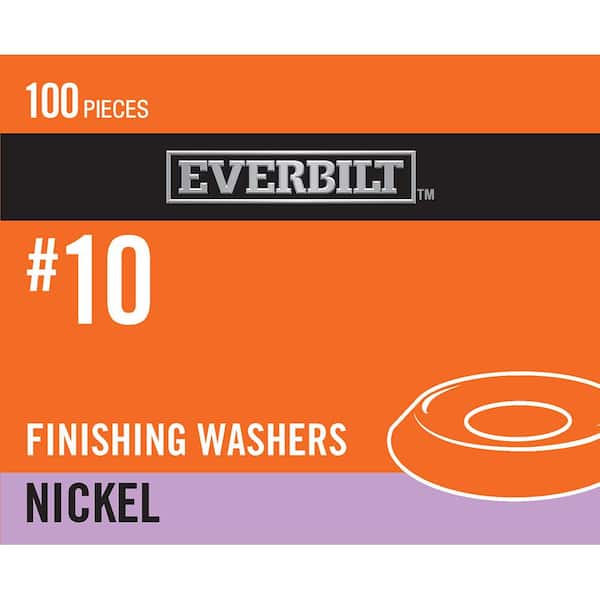 Everbilt #10 100-Pieces Nickel Plated Finishing Washer