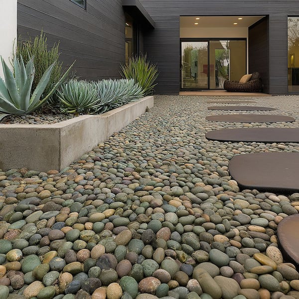 Mixed Polished 0.5 cu. ft. per Bag (0.75 in. to 1.25 in.) Bagged Landscape Pebbles (1 Bag/0.5 cu. ft.)