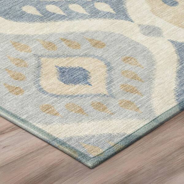 Chantille Machine Washable Indoor/Outdoor Abstract ACN3123 Denim 2 ft. x 3 ft. Accent Rug