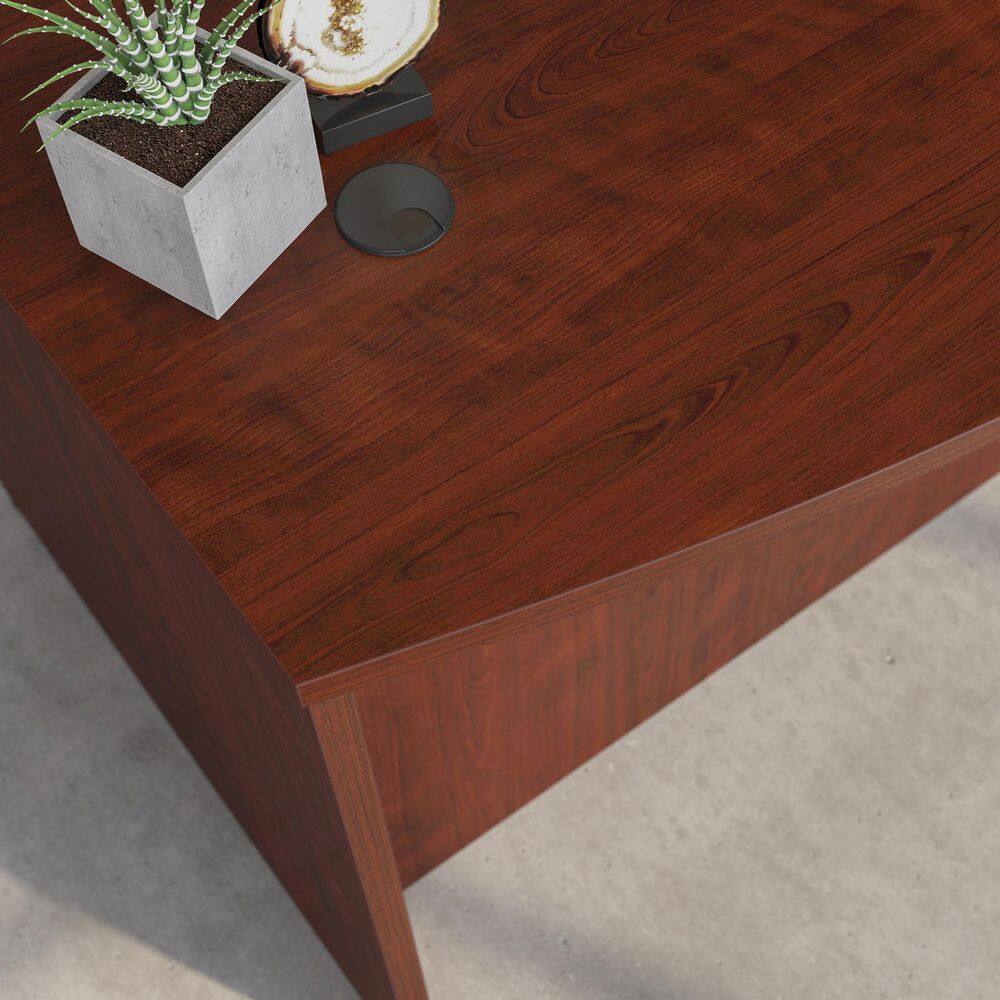 Elevated Classic Cherry 60" Executive Bowfront Desk