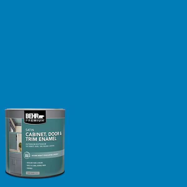 BEHR PREMIUM 1 qt. #S-G-550 Artesian Water Satin Enamel Interior/Exterior Cabinet, Door & Trim Paint