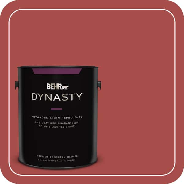 BEHR DYNASTY 1 gal. Home Decorators Collection #HDC-CL-09 Persimmon Red Eggshell Enamel Interior Stain-Blocking Paint & Primer