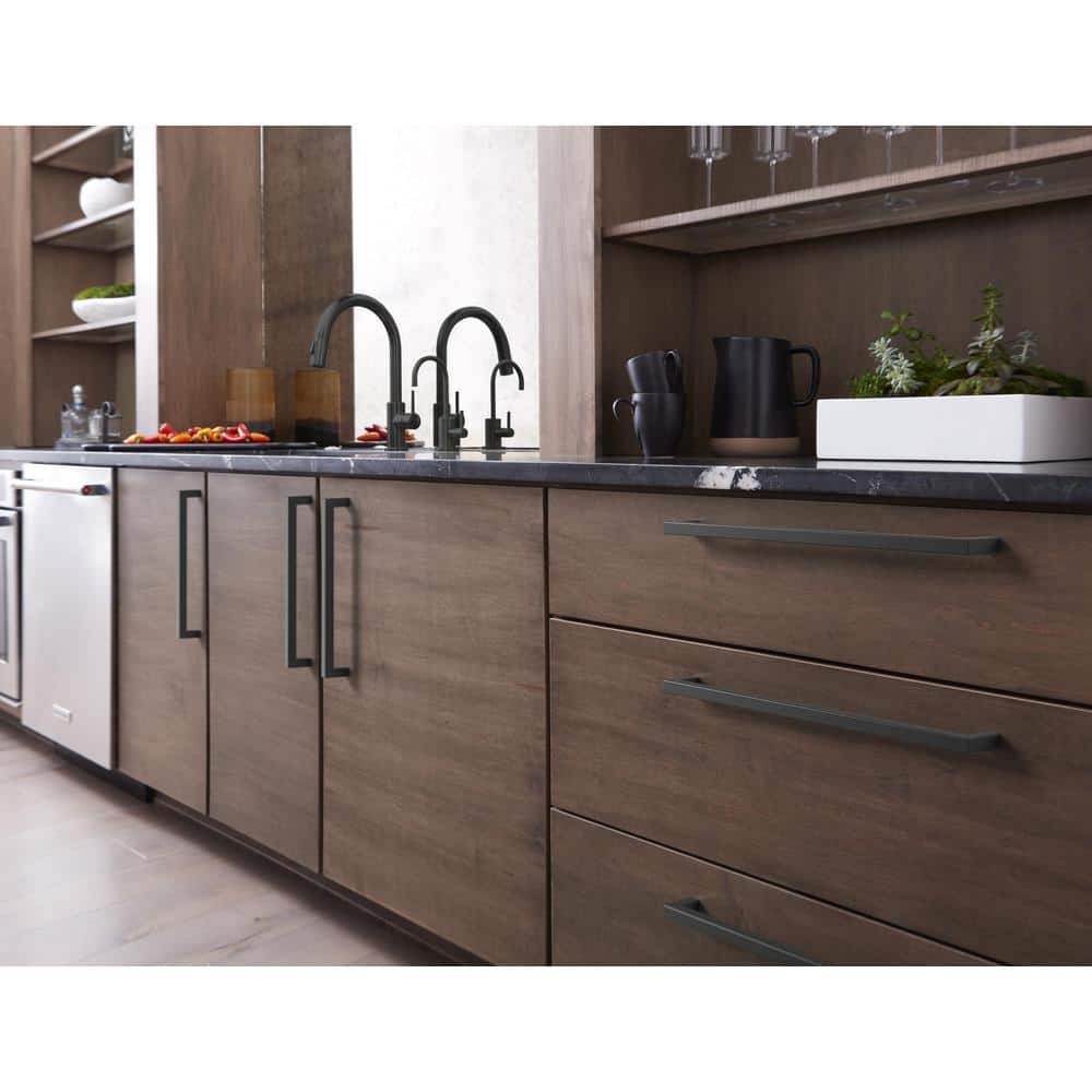 Monument 18-inch Matte Black Modern Appliance Pull