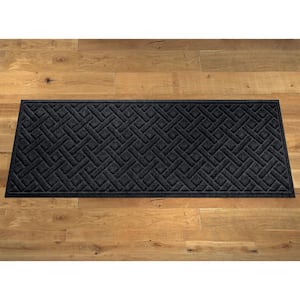 Aqua Shield Lattice Charcoal 22 in. x 60 in. PET Polyester Indoor Outdoor Door Mat