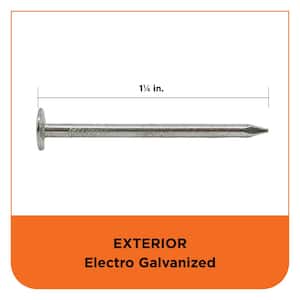 1-1/4 in. Electro-Galvanized Roofing Nails (5 lbs./Box)
