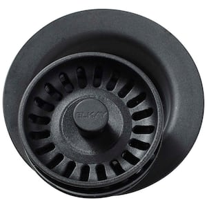 Polymer Disposer Fitting for 3-1/2 in. Sink Drain Opening in Black