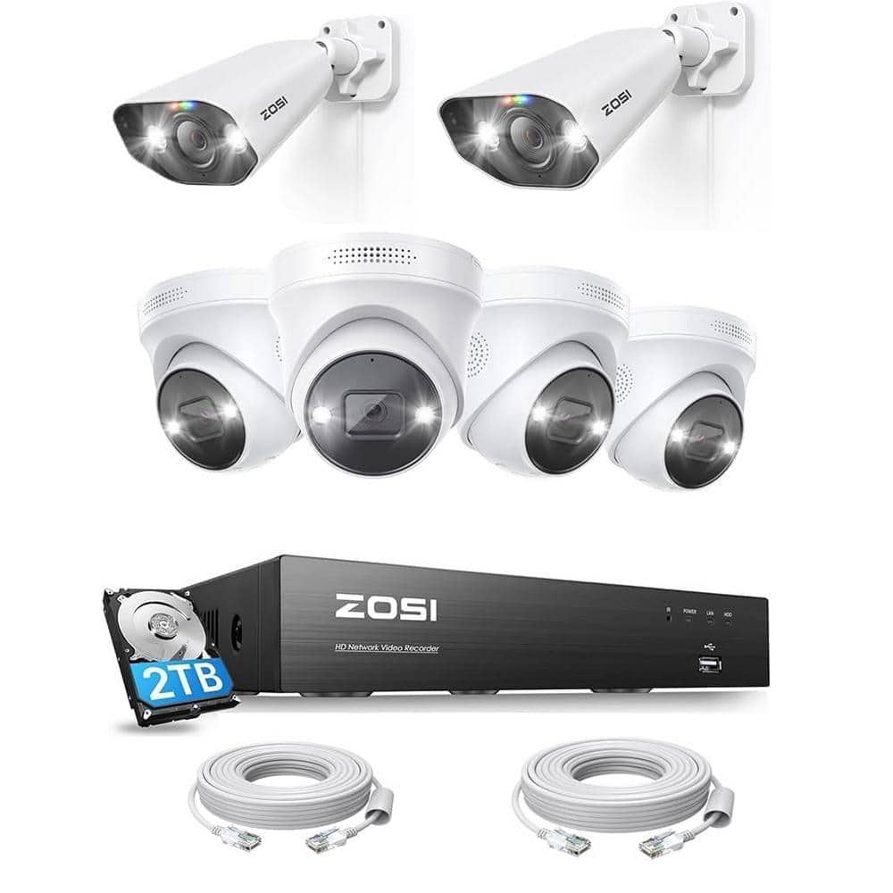 4K 8MP 8-Channel 2TB PoE NVR Security Camera System with 6 4K Wired Spotlight Cameras, AI Person Vehicle Detection price history on PriceWatchPro