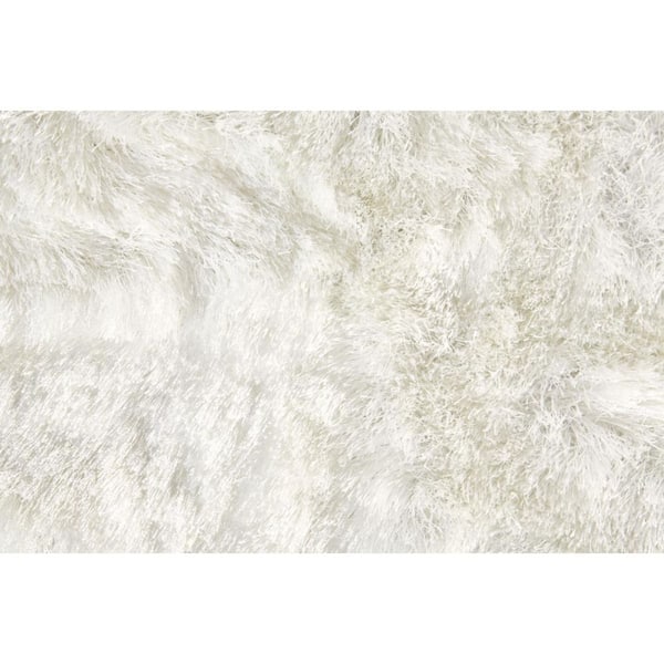 10 ft. Round White Solid Color Area Rug