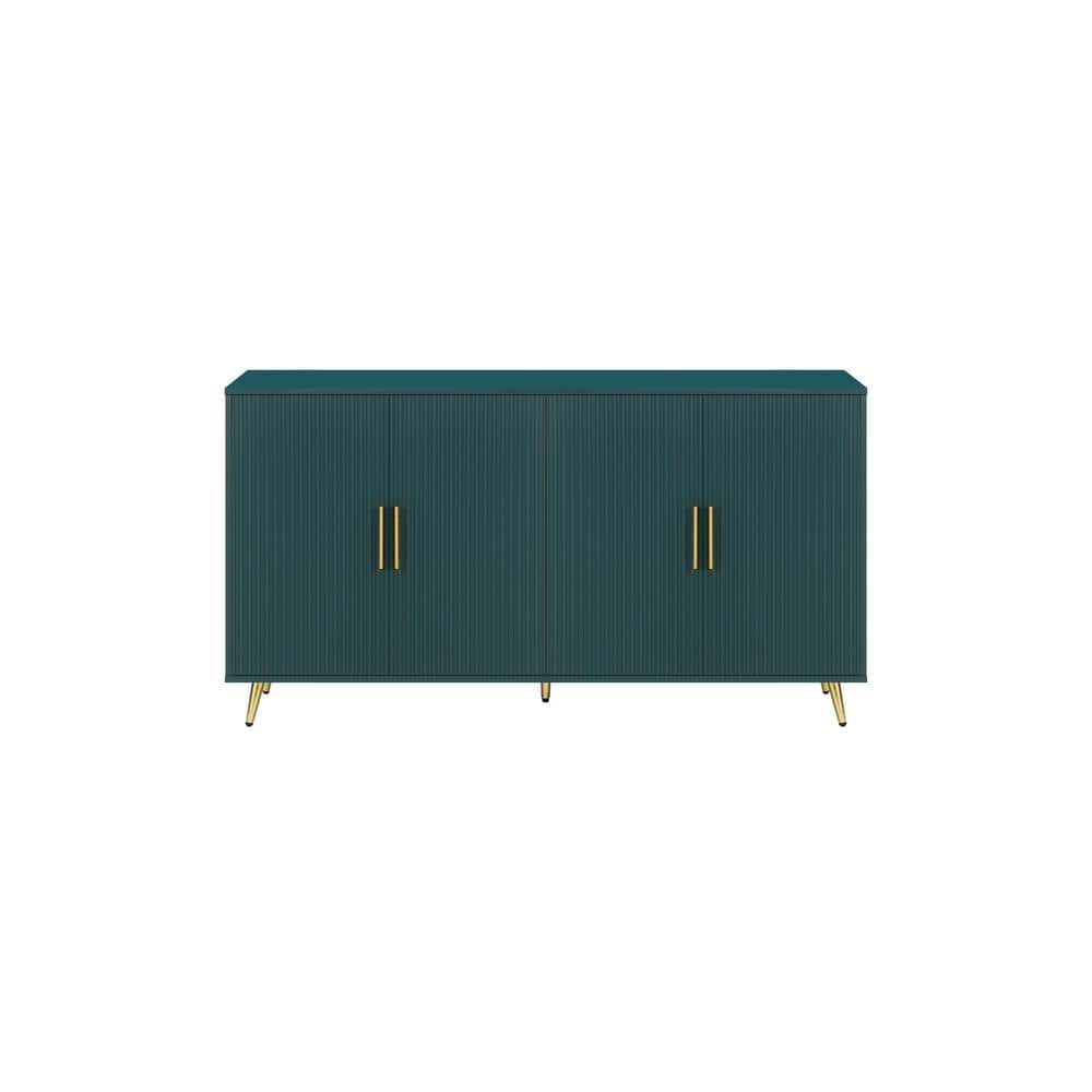 59.8 in. W x 15.5 in. D x 32.5 in. H Antique Green Linen Cabinet TV Console