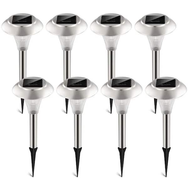 Cubilan 8-Pack Color Changing Solar Garden Lights, IP44 Waterproof Outdoor Pathway Lights for Landscape Decor