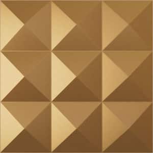 19 5/8 in. x 19 5/8 in. Benson EnduraWall Decorative 3D Wall Panel, Gold (12-Pack for 32.04 Sq. Ft.)