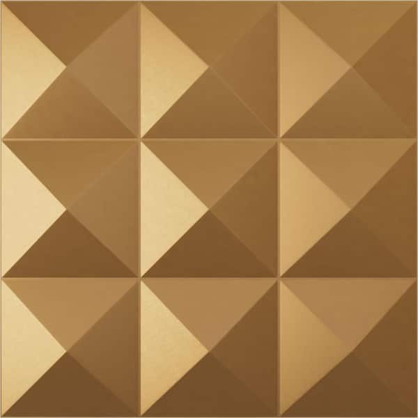 Ekena Millwork 19 5/8 in. x 19 5/8 in. Benson EnduraWall Decorative 3D Wall Panel, Gold (12-Pack for 32.04 Sq. Ft.)