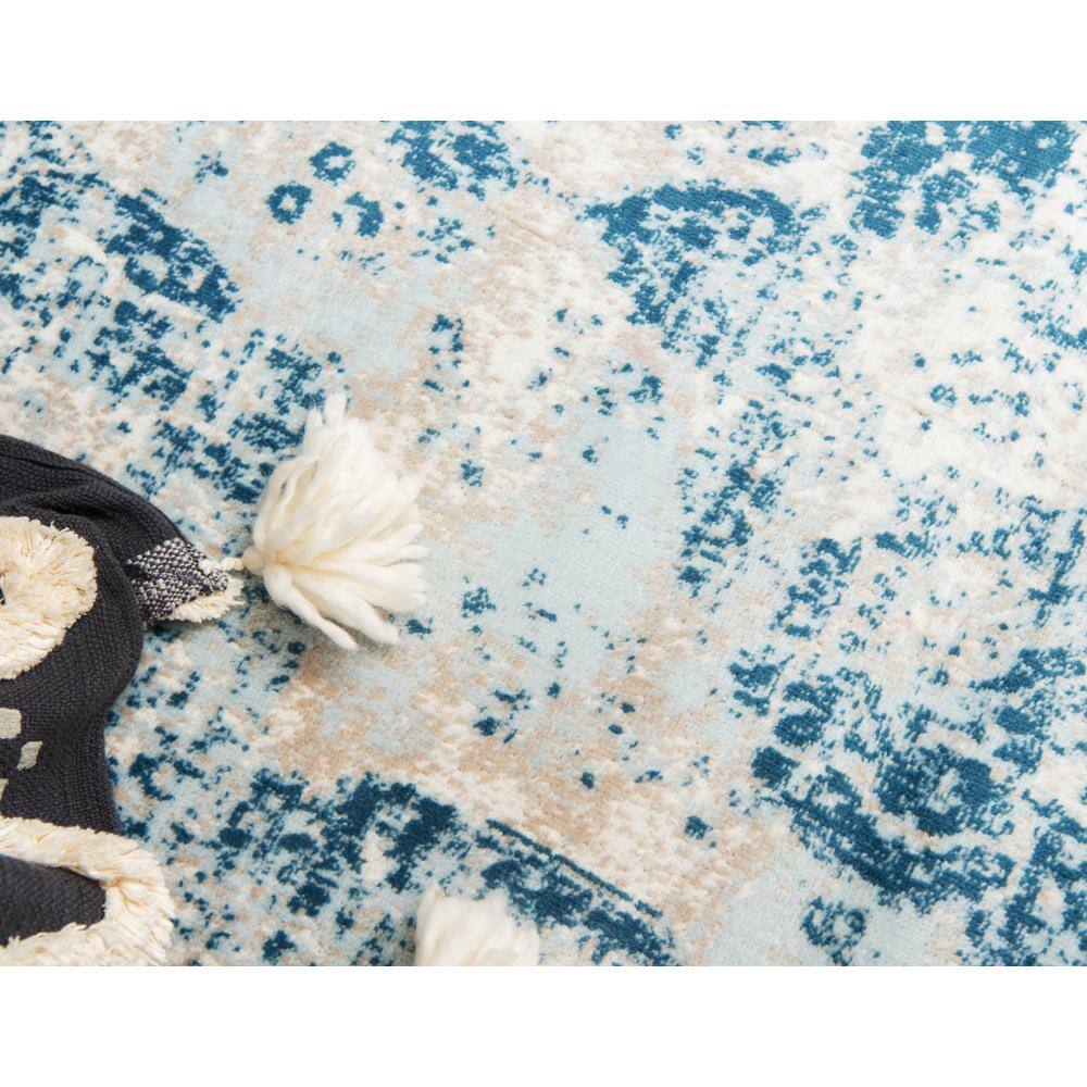Sofia 9' x 12' Blue and Off-White Rectangular Area Rug