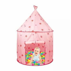 Pink Kids Foldable Princess Castle Play Tent, House Toy for Indoor and Outdoor