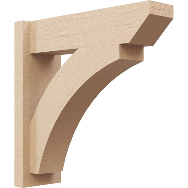 Ekena Millwork 8 in. x 26 in. x 26 in. Thorton Slat Rough Cedar Woodgrain Timberthane Polyurethane Outlooker, Primed Tan