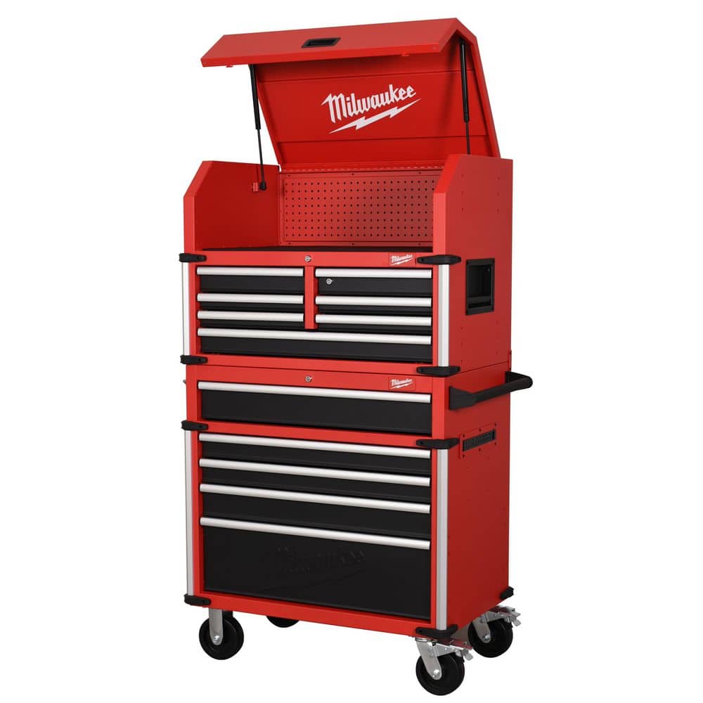 Milwaukee High Capacity 36 in. W x 22.1 in. D 12-Drawer Rolling Tool Chest Combo