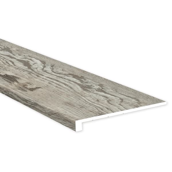 A&A Surfaces Odin Ash 1.25 in. T x 12.01 in. W x 47.24 in. L Waterproof Luxury Vinyl Stair Tread Eased Edge Molding (2-Pieces/Case)